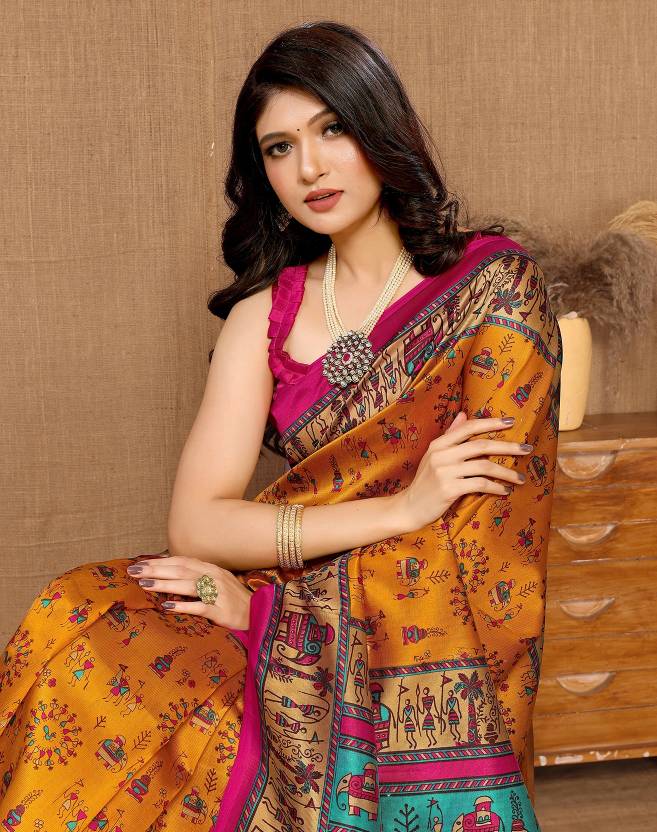Printed Daily Wear Art Silk Exclusive Saree