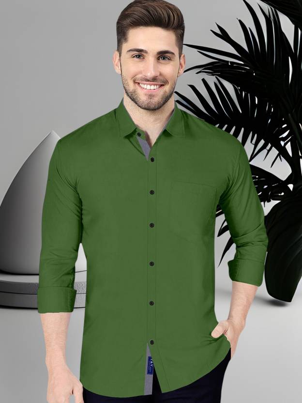 Men Regular Fit Solid Spread Collar Formal Shirt - Image 2