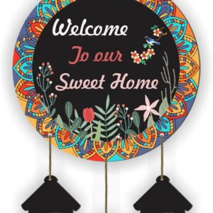 World Stylish Wooden Welcome To Our Sweet Home Wall Hanging