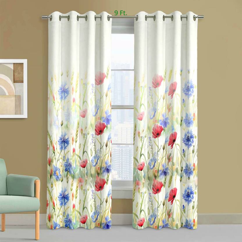 Abshant 274 cm (9 ft) Long Door Polyester Room Darkening Curtain - Image 2