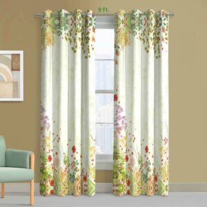 Abshant 274 cm (9 ft) Long Door Polyester Room Darkening Curtain