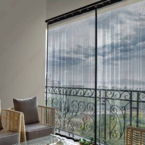 Home Sizzler 214 cm (7 ft) Door Polyester Semi Transparent Curtain