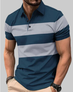 Stylish Men Solid Polo Neck Cotton Blend T-Shirt