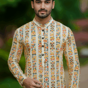 Off White Panjabi Khadi Awesome Design Panjabi For Men